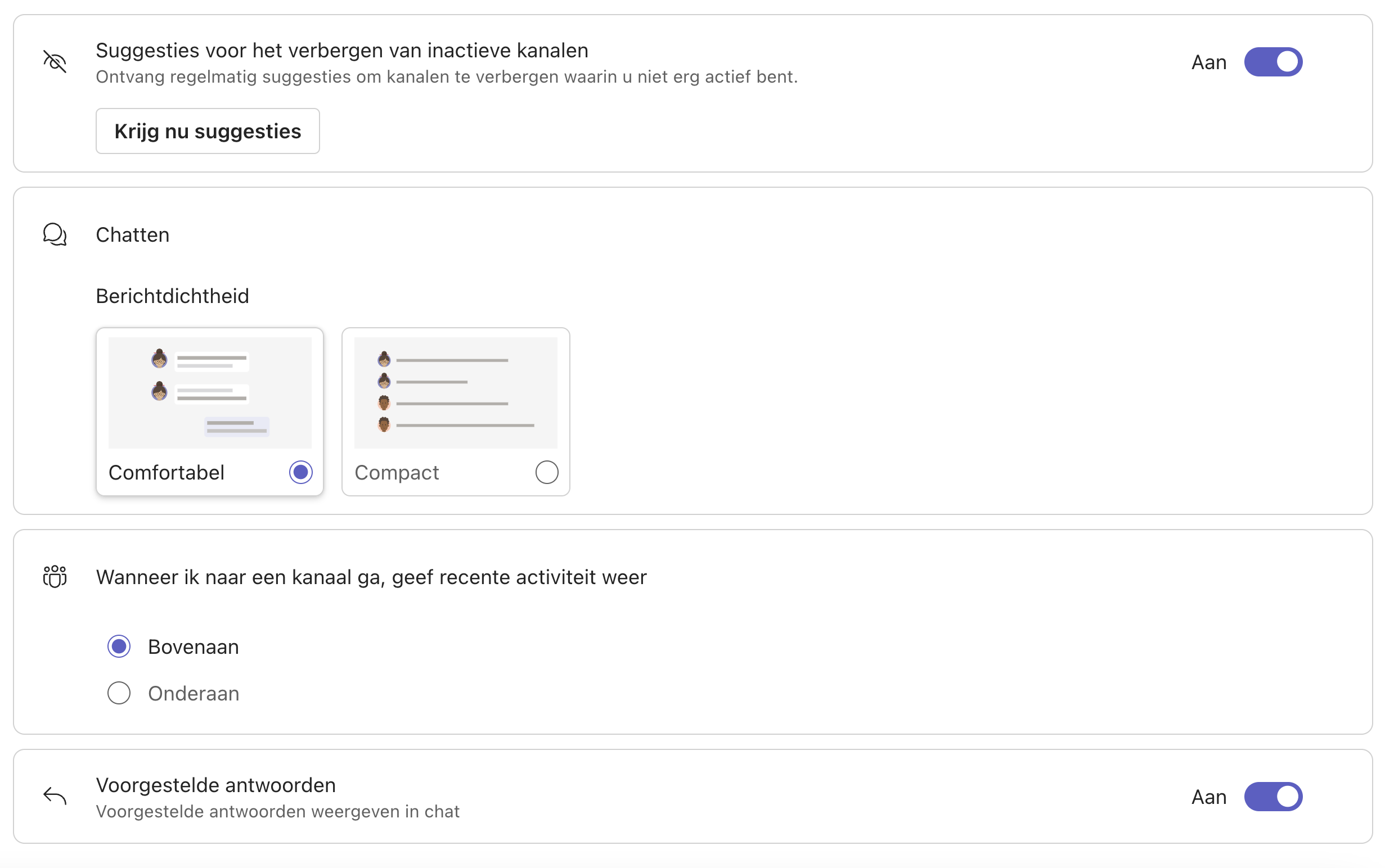 13. MS Teams chat instellingen 2